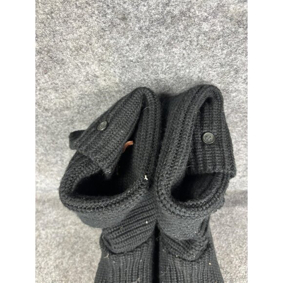 UGG Boots Womens Size 10 Black Classic Cardy II Knit Tall Slouch Winter - Picture 3 of 9